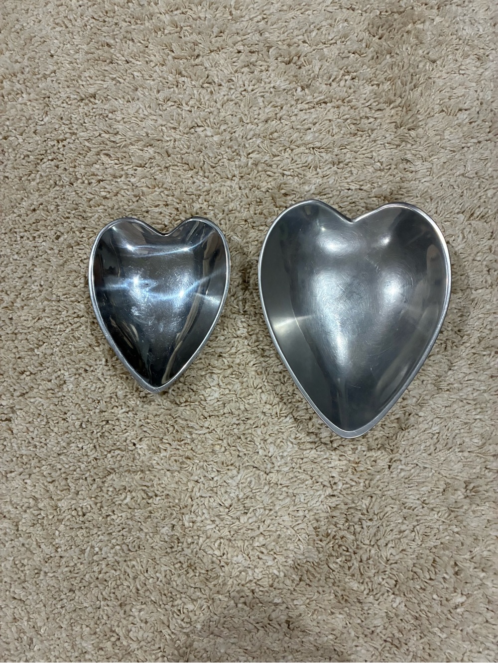 Nambe Heart- Serving Bowls - Silvertone